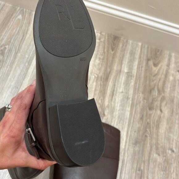 Ralph Lauren  brown WOMEN''S  Elegant leather riding boots size 9.5 NEW - Picture 8 of 11